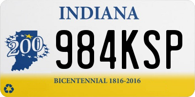 IN license plate 984KSP