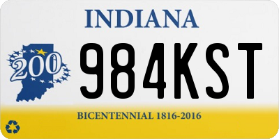 IN license plate 984KST