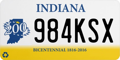 IN license plate 984KSX