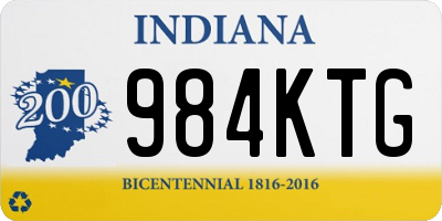 IN license plate 984KTG