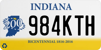 IN license plate 984KTH