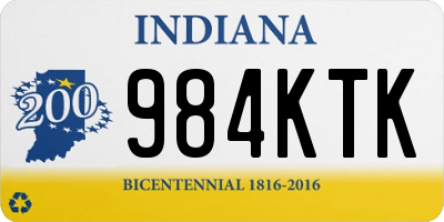 IN license plate 984KTK