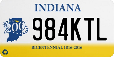 IN license plate 984KTL