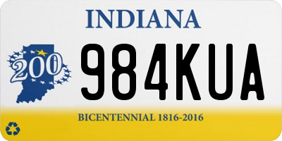 IN license plate 984KUA