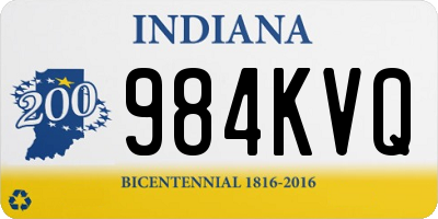 IN license plate 984KVQ