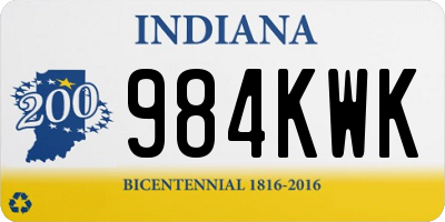 IN license plate 984KWK