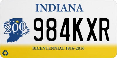 IN license plate 984KXR