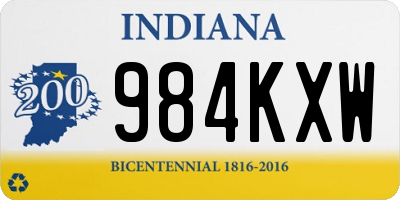 IN license plate 984KXW