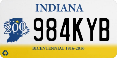 IN license plate 984KYB