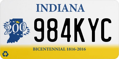 IN license plate 984KYC
