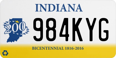 IN license plate 984KYG