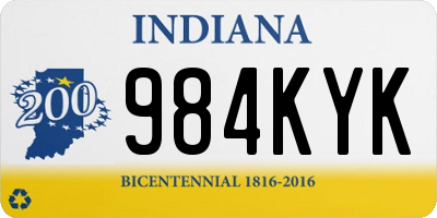 IN license plate 984KYK