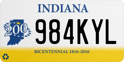 IN license plate 984KYL