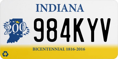 IN license plate 984KYV