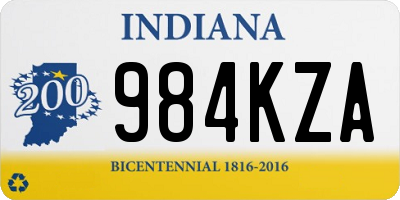 IN license plate 984KZA