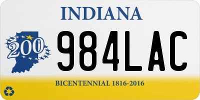 IN license plate 984LAC