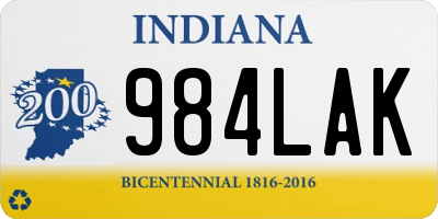 IN license plate 984LAK