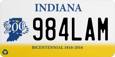 IN license plate 984LAM