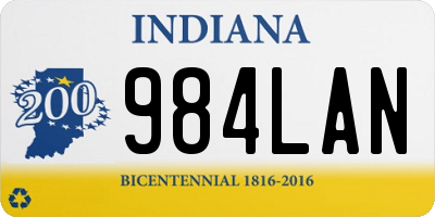 IN license plate 984LAN