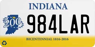 IN license plate 984LAR