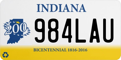 IN license plate 984LAU