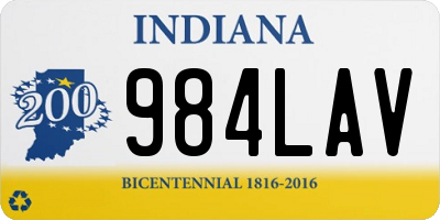 IN license plate 984LAV