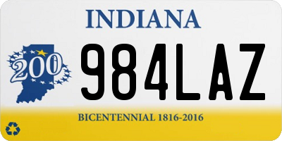 IN license plate 984LAZ