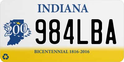 IN license plate 984LBA