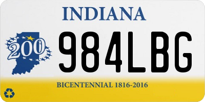 IN license plate 984LBG