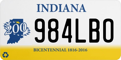 IN license plate 984LBO