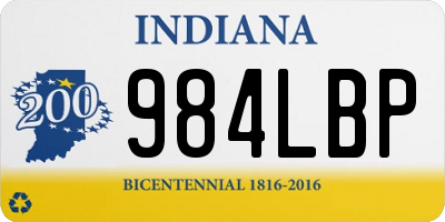 IN license plate 984LBP