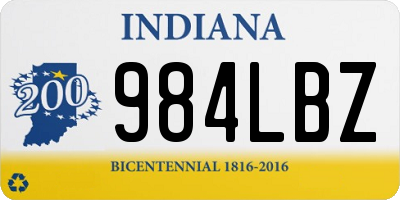 IN license plate 984LBZ