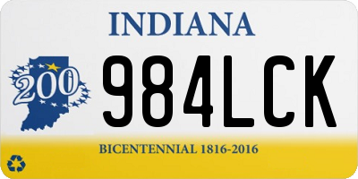 IN license plate 984LCK