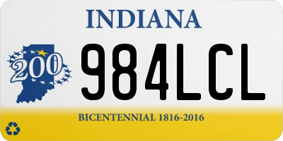 IN license plate 984LCL