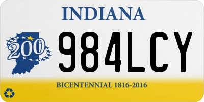 IN license plate 984LCY