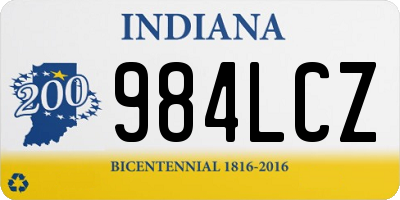 IN license plate 984LCZ