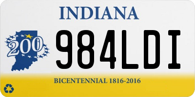 IN license plate 984LDI
