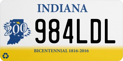 IN license plate 984LDL