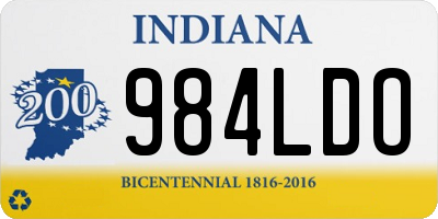IN license plate 984LDO
