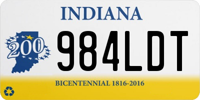 IN license plate 984LDT