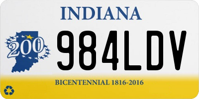 IN license plate 984LDV