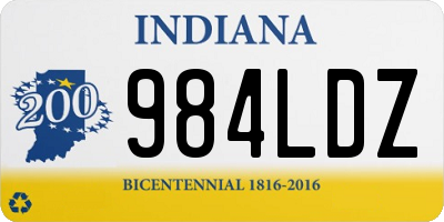 IN license plate 984LDZ