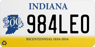 IN license plate 984LEO