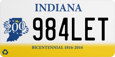 IN license plate 984LET