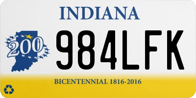 IN license plate 984LFK