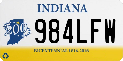 IN license plate 984LFW