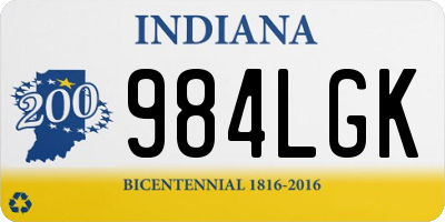 IN license plate 984LGK