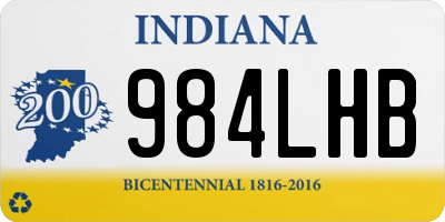 IN license plate 984LHB