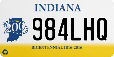 IN license plate 984LHQ