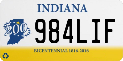 IN license plate 984LIF